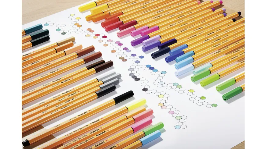 STABILO® Fineliner - STABILO point 88 - 6er Pack - mit 6 verschiedenen Farben sortiert