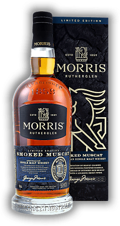 Morris Australian Single Malt Smoked Muscat Barrels 48,5% Morris Australian Single Malt Smoked Muscat Barrels 48,5% Limited Release. 0,7	 Liter - Vol 48,5%