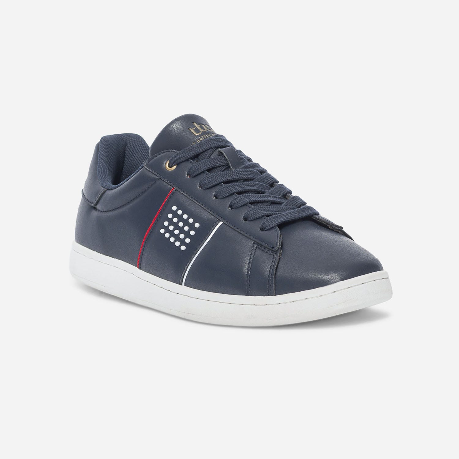 Tennis TBS bleu marine en cuir