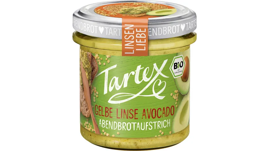 Tartex Bio Linsen Liebe Gelbe Linse Avocado 140 g