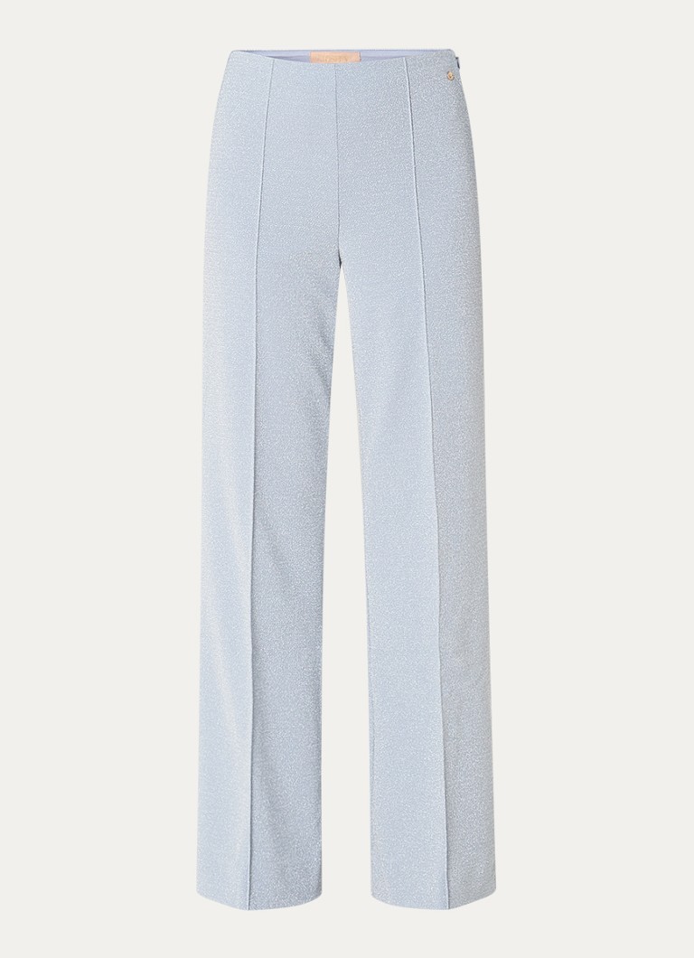 JOSH V Mirelle korkeavyötäröiset, leveälestiset lurex-housut