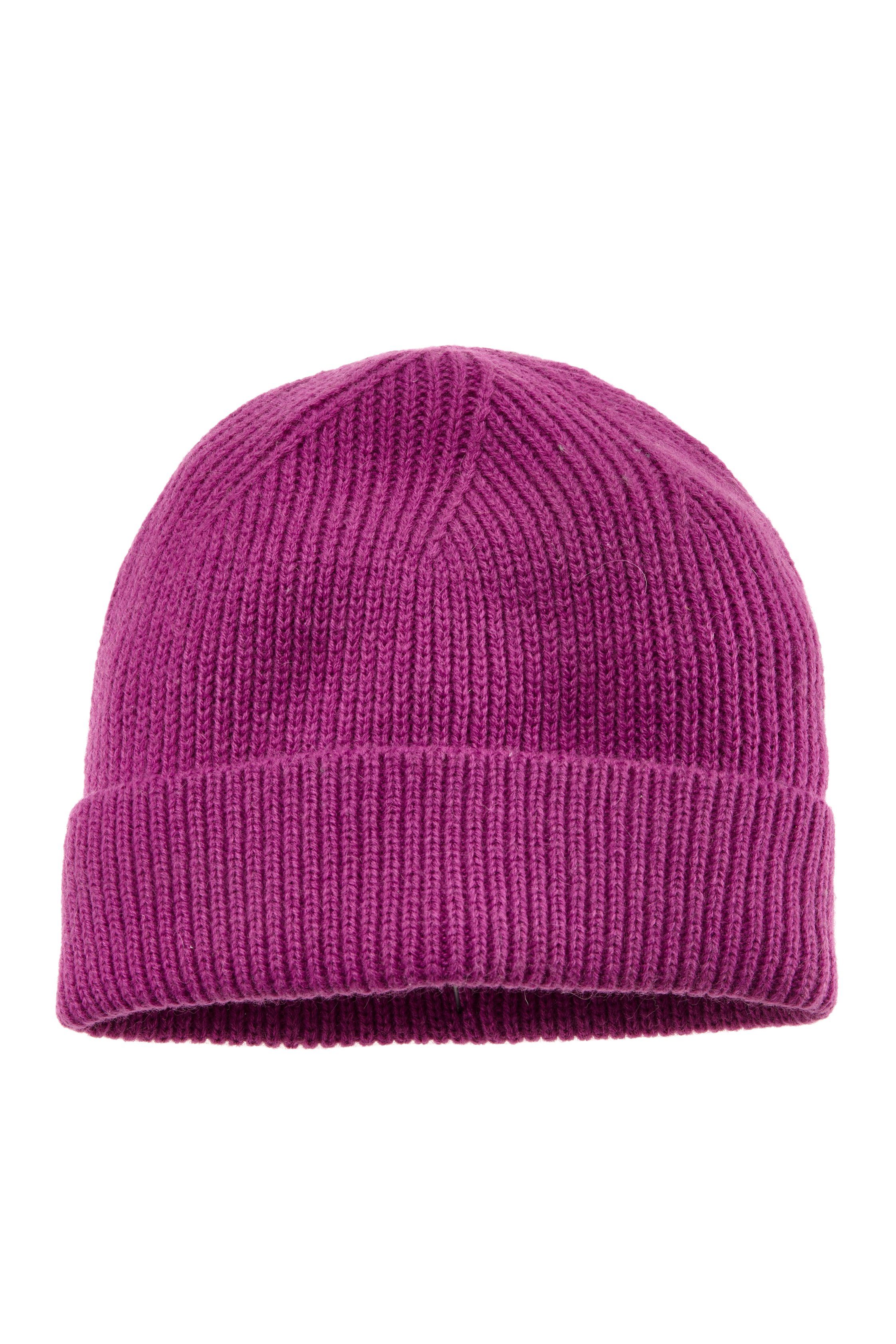 LASCANA Strickmütze aus Wollmix mit Umschlag, Beanie, Wintermütze, Wollmütze