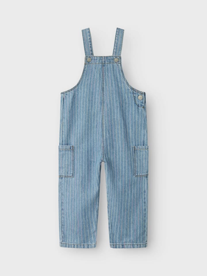 name it Latzhose Jeans NMFMACIE STRIPE in light blue denim günstig kaufen