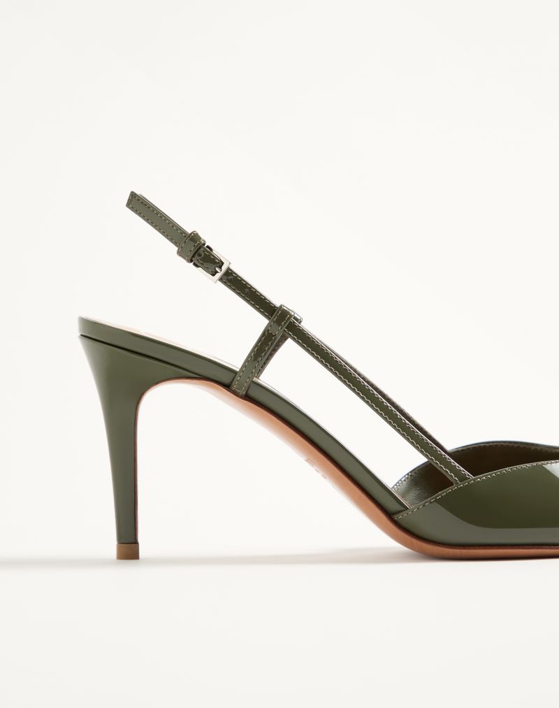 VLogo Signature Patent Slingback Pump 80mm