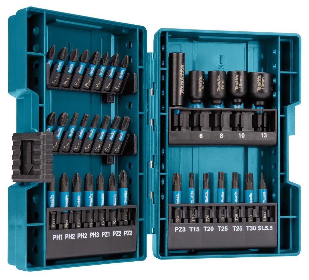 Makita Accessories B-66880 Impact Screwdriver Bit Set 35-piece X Impact Black