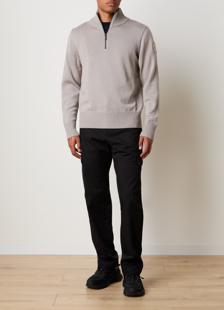 Πουλόβερ με μισό φερμουάρ Canada Goose Rosseau Fine Knit από μαλλί