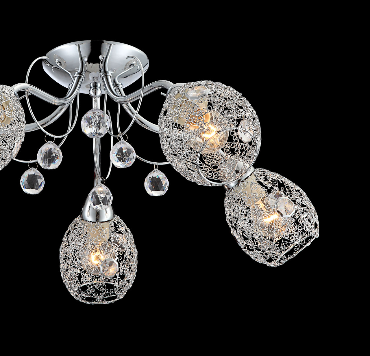 Globo Lighting - KORDULA - Deckenleuchte Metall verchromt, 5x E14