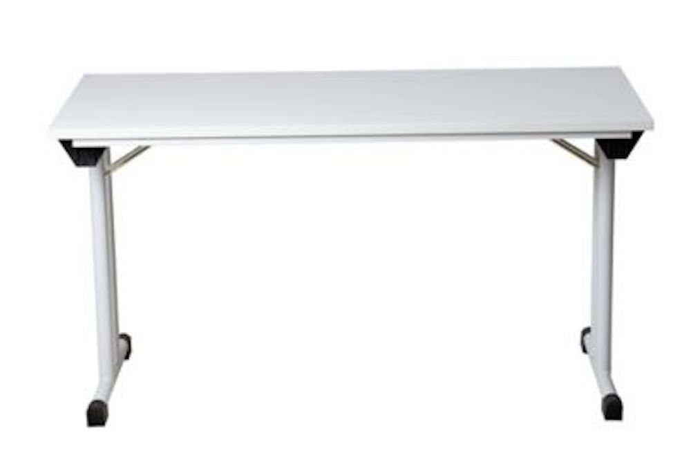 PROREGAL® Klapptisch Klapptisch Lizard, T-Fuß-Gestell-Rund, HxBxT 75x140x70cm, Chrom-Grau