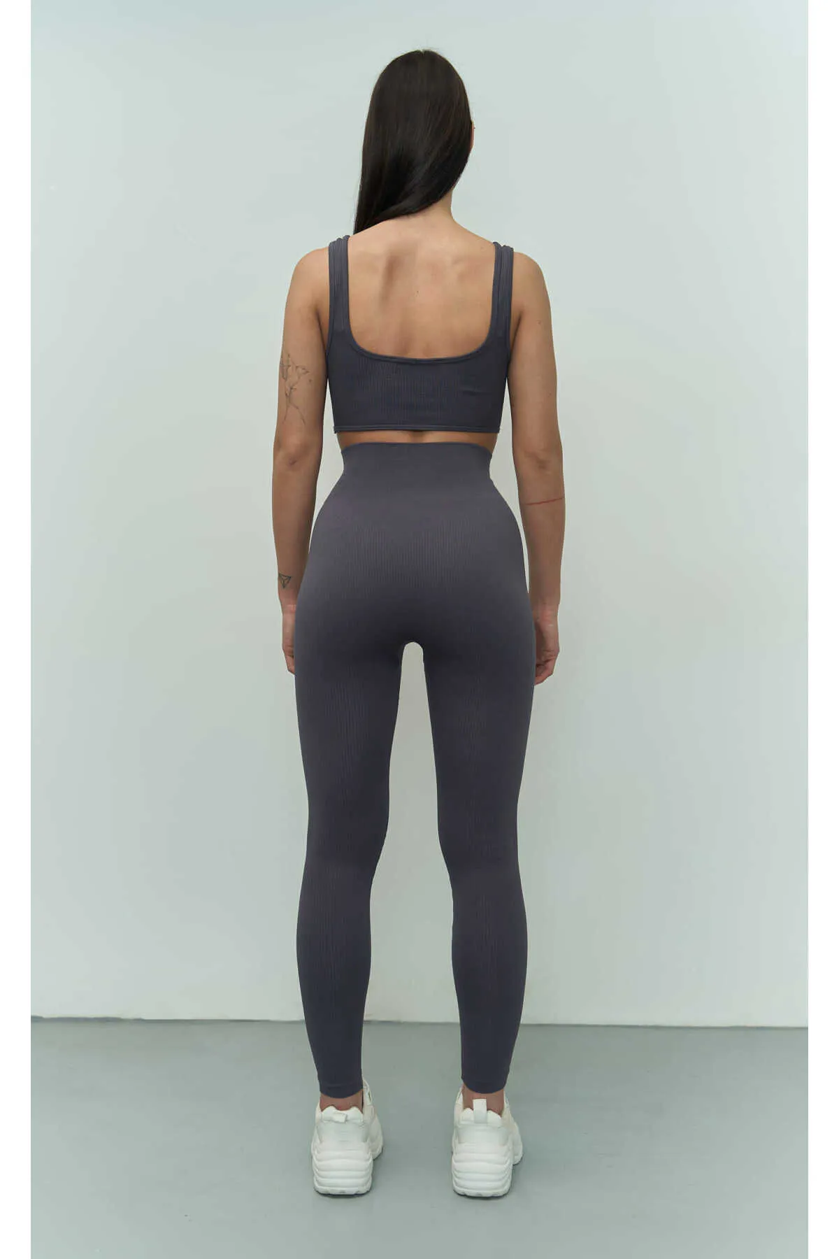 MAİ COLLECTİON  Niko Corded Anthrazit Crop