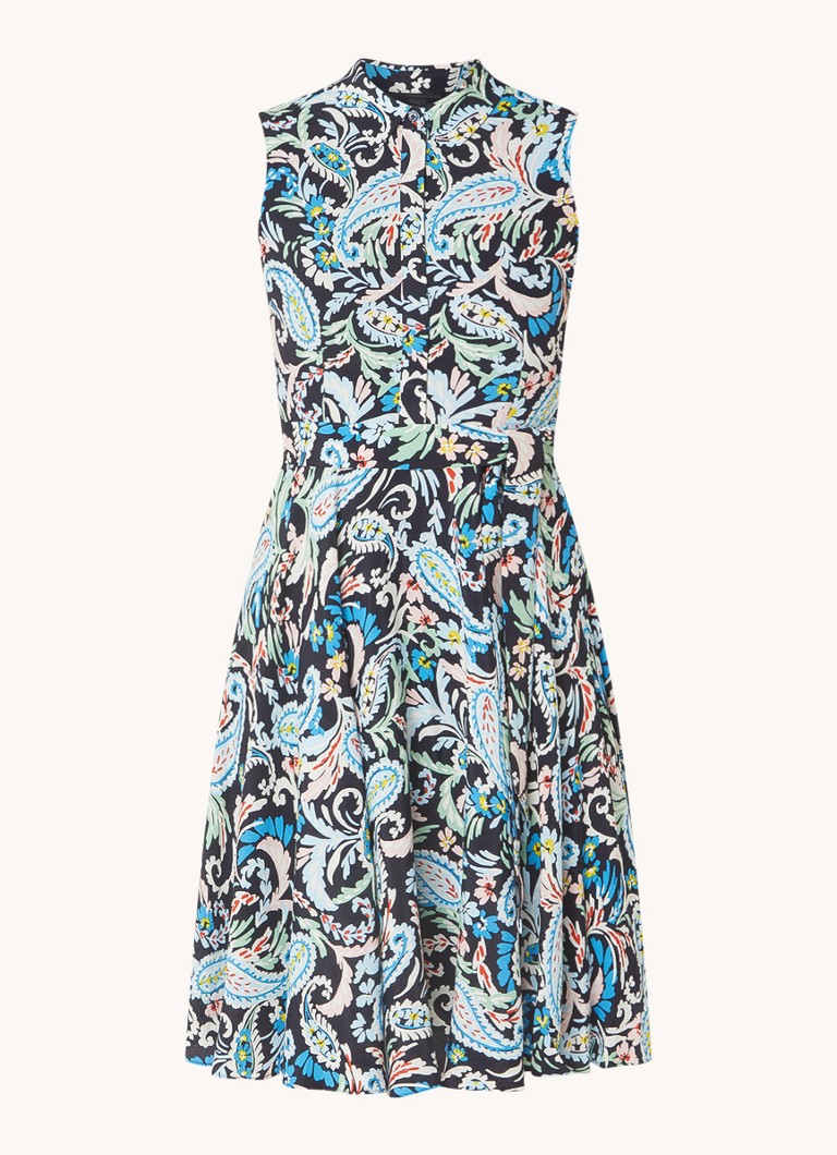 Robe-blouse courte Hobbs Belinda à motif cachemire et ceinture à nœud