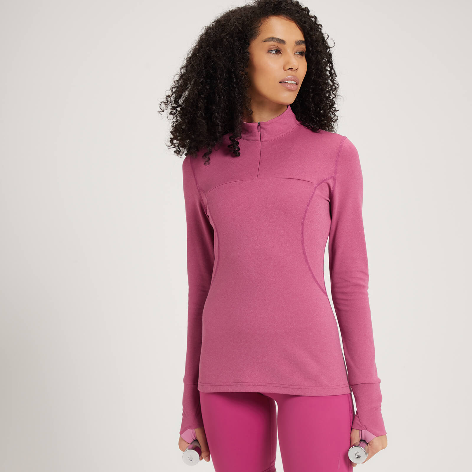 Haut à fermeture éclair ¼ coupe classique MP Power Ultra pour femmes – Sangria