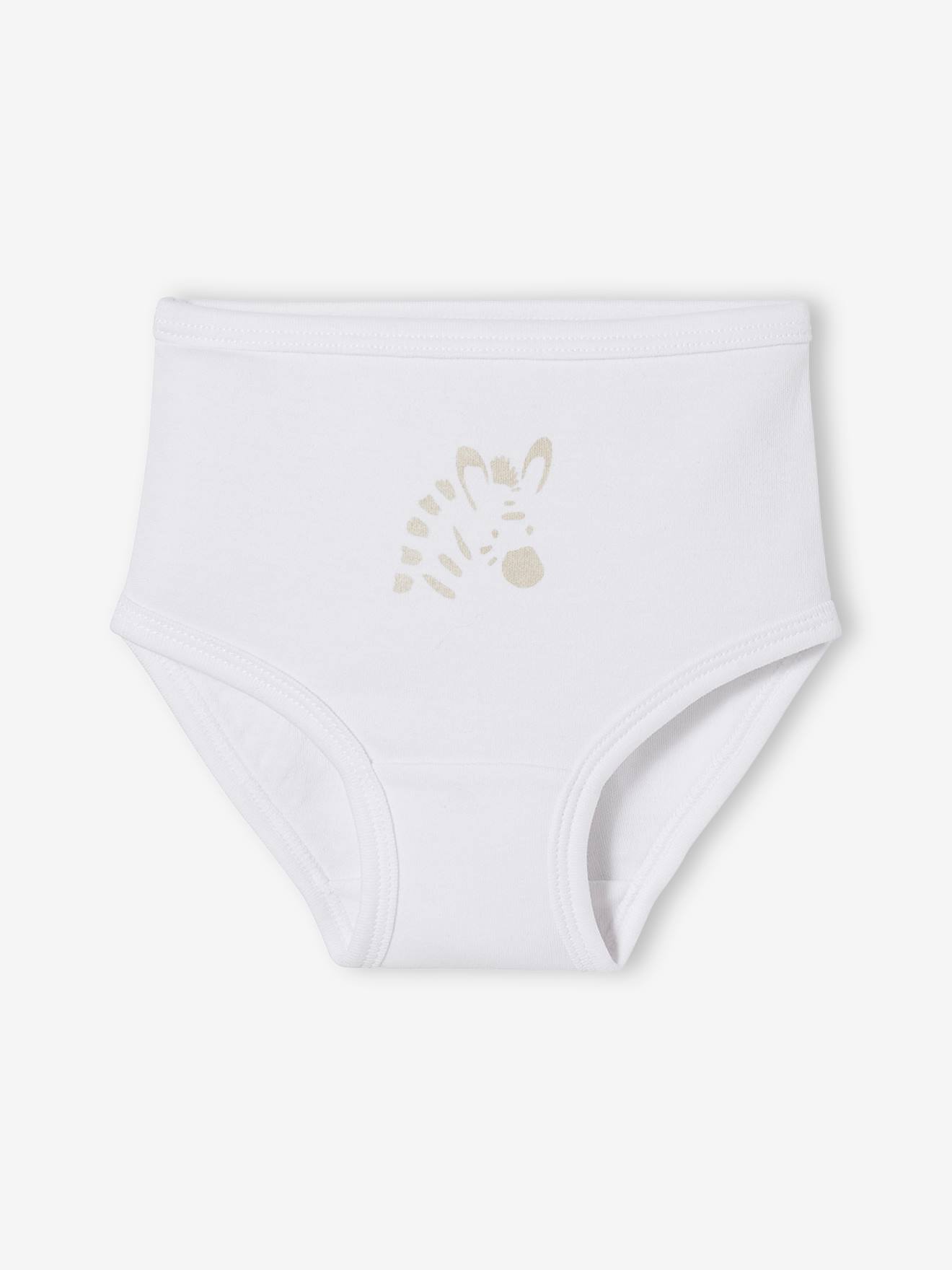 Lot de 5 culottes bébé pur coton spécial couches BASICS lot blanc