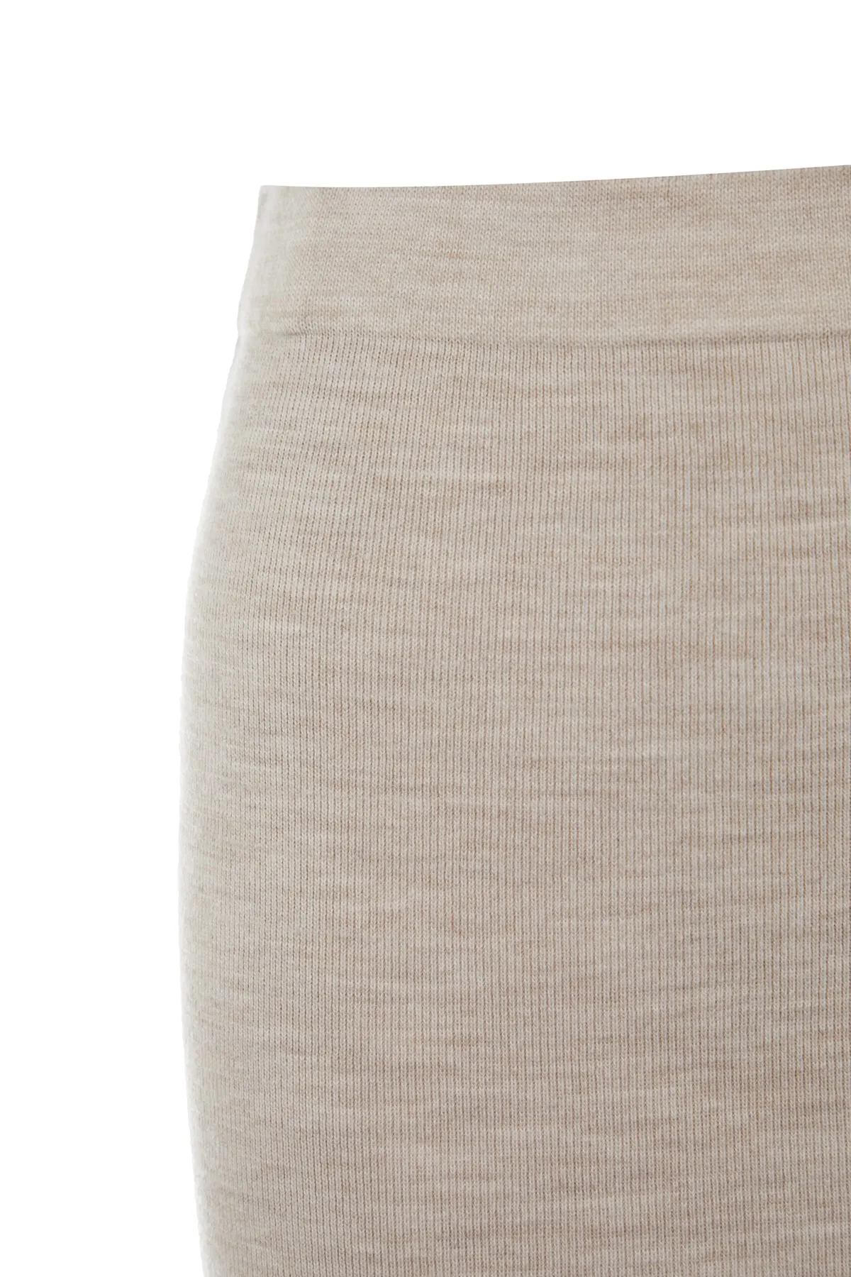 Trendyol Collection  Beiger Midi-Bleistift-Strickrock TWOAW20DU0006