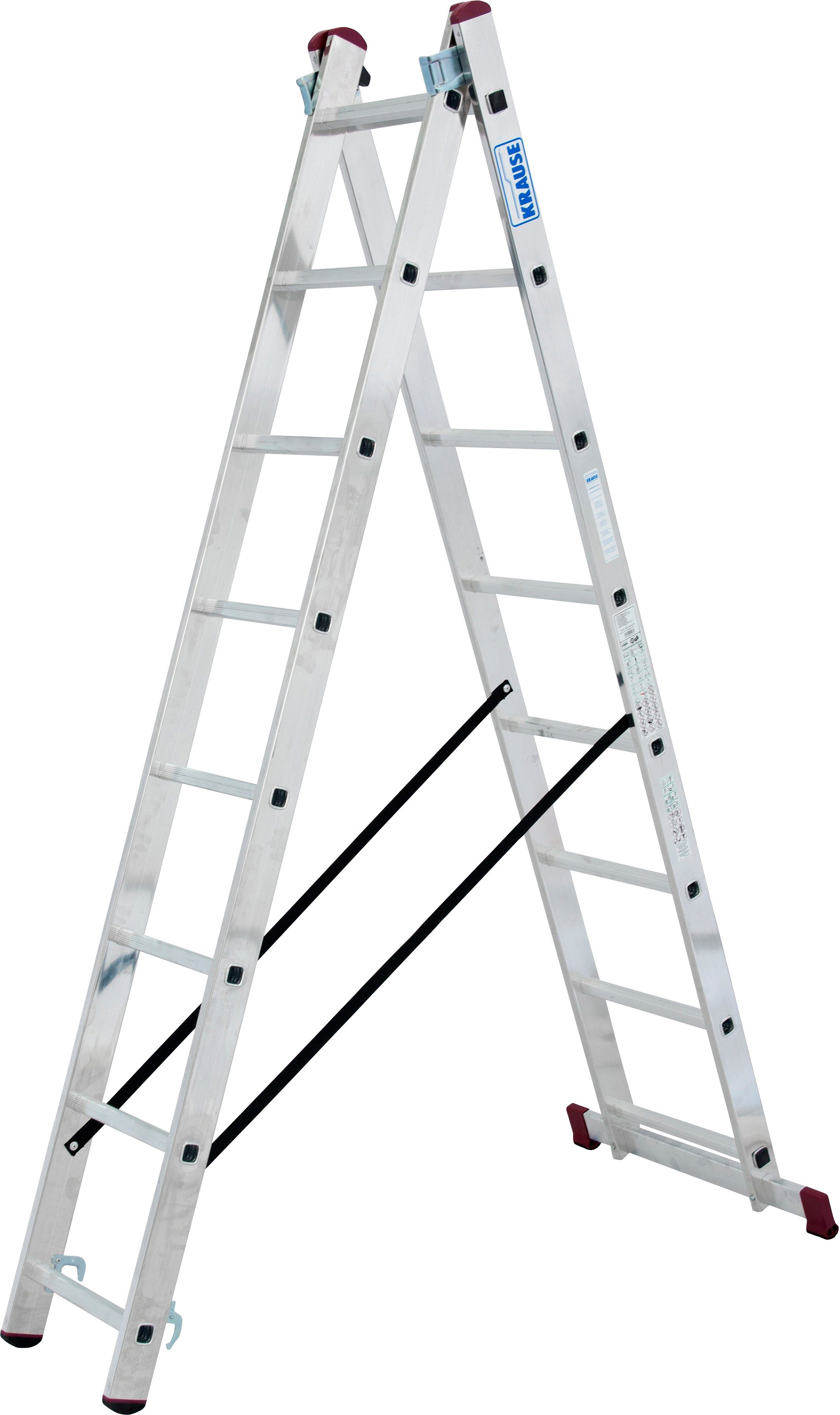KRAUSE Doppelleiter Corda, 2x8 Sprossen