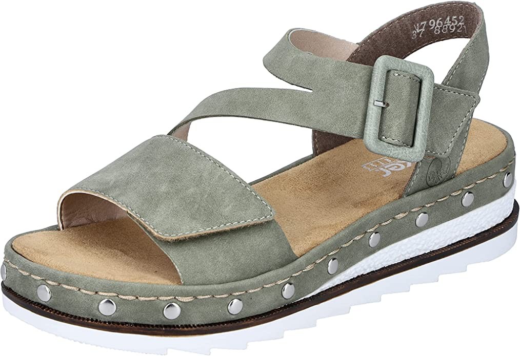 RIEKER Klassische Sandalen khaki FSK Damen Sandalen