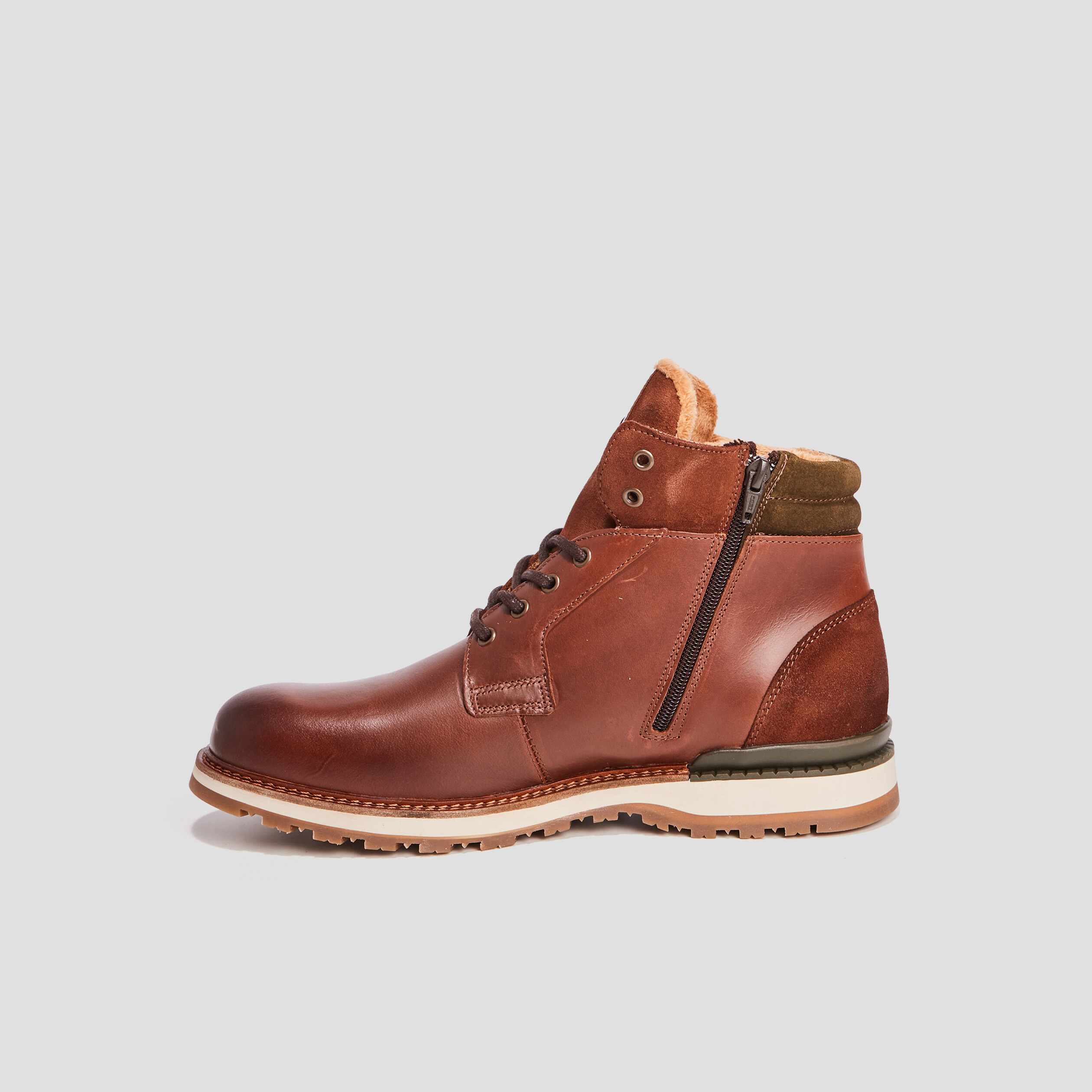 Bottines en cuir marron homme | La Halle