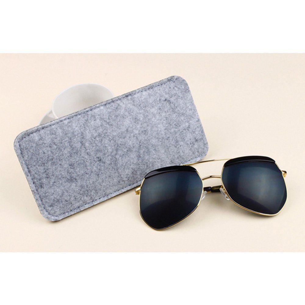 HIBNOPN Brillenetui Brillenetui Weiche Filz Sonnenbrille Brillen Tragbare Tasche 5er