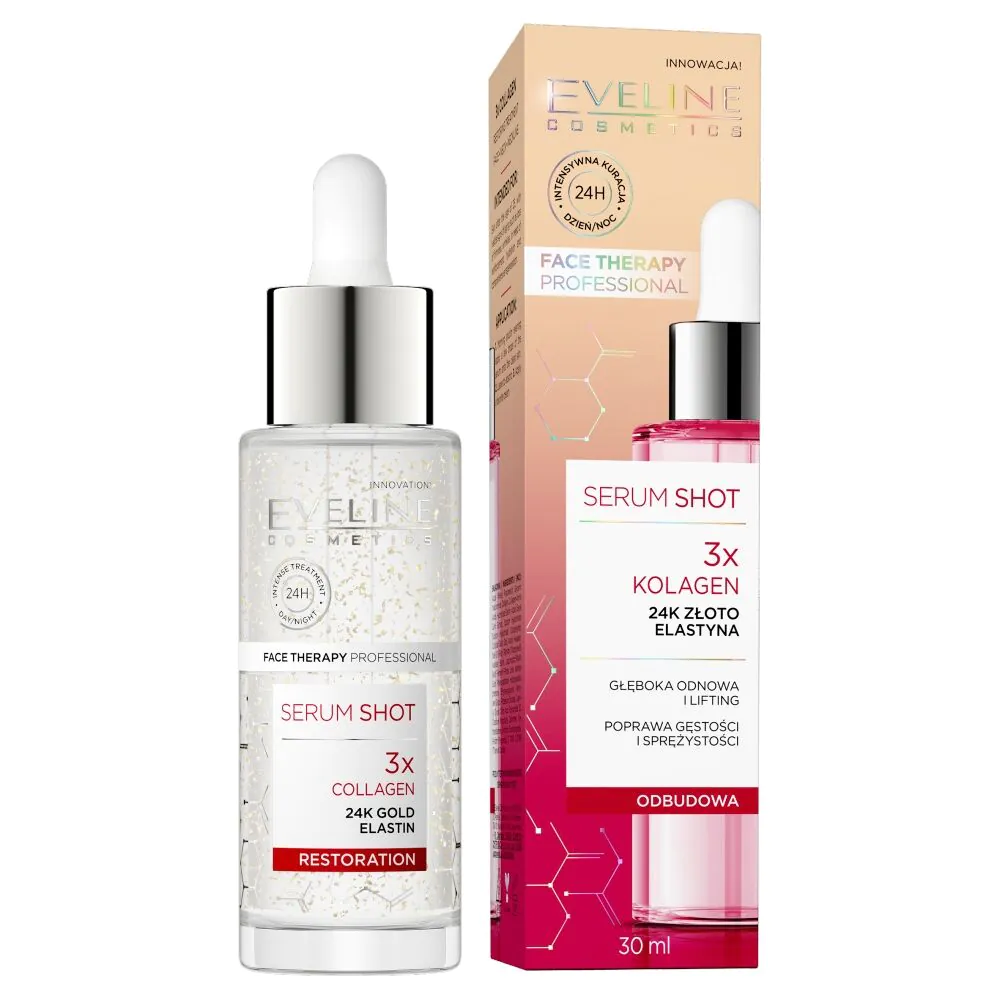 „Eveline Serum Shot“ 3 x kolageno veido serumas