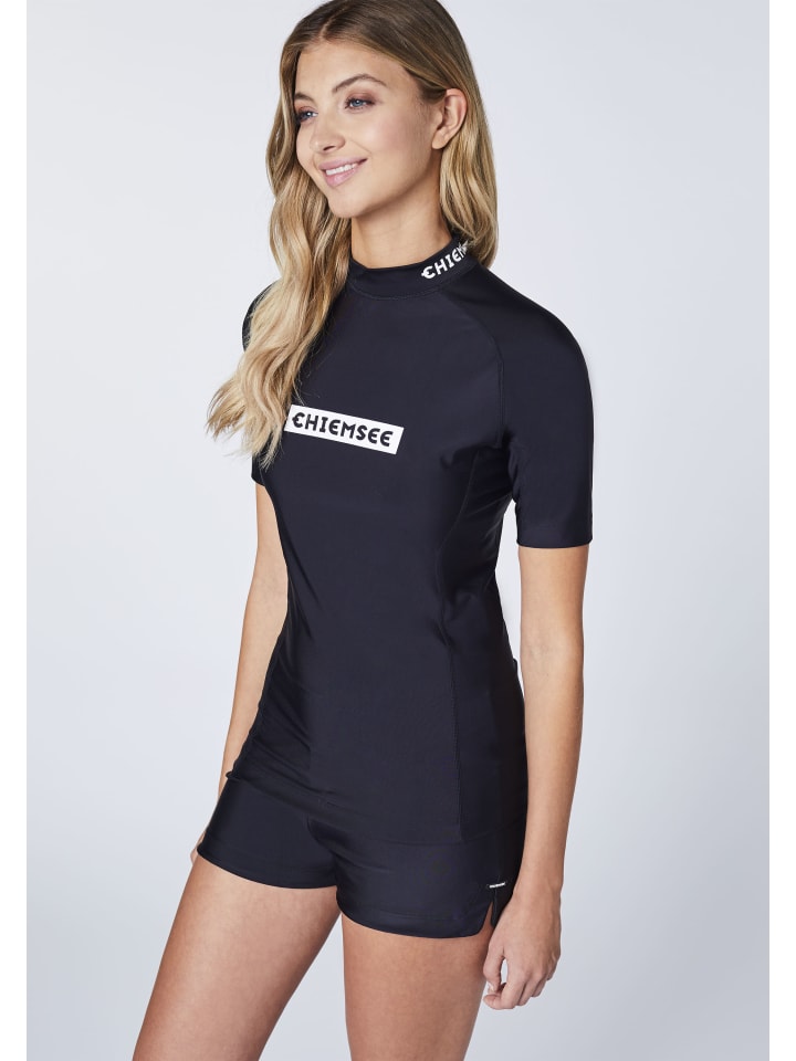 Chiemsee Badeshirt in Schwarz-Weiß günstig kaufen XS