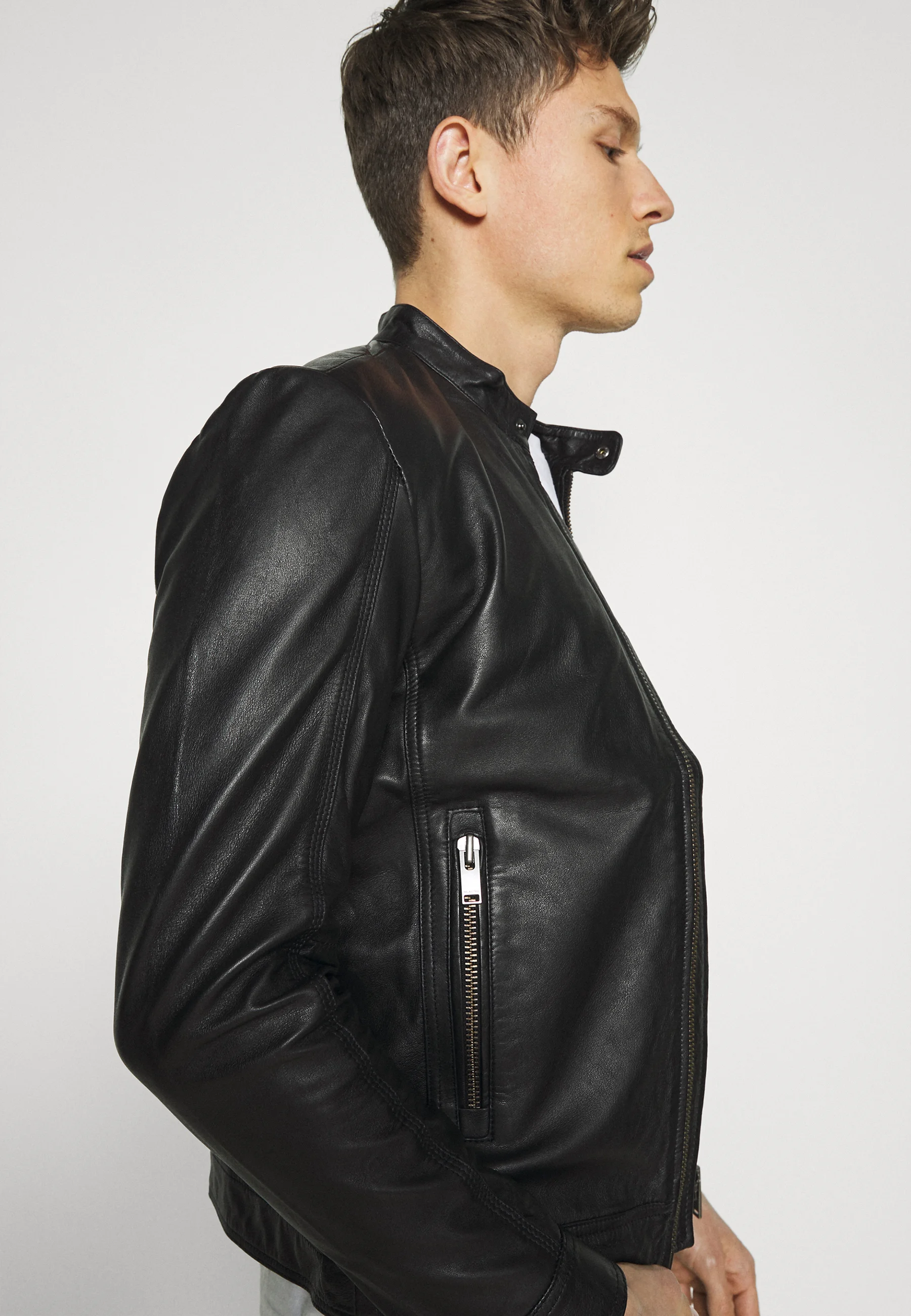 Chaqueta de cuero Selected Homme SLHICONIC CLASSIC