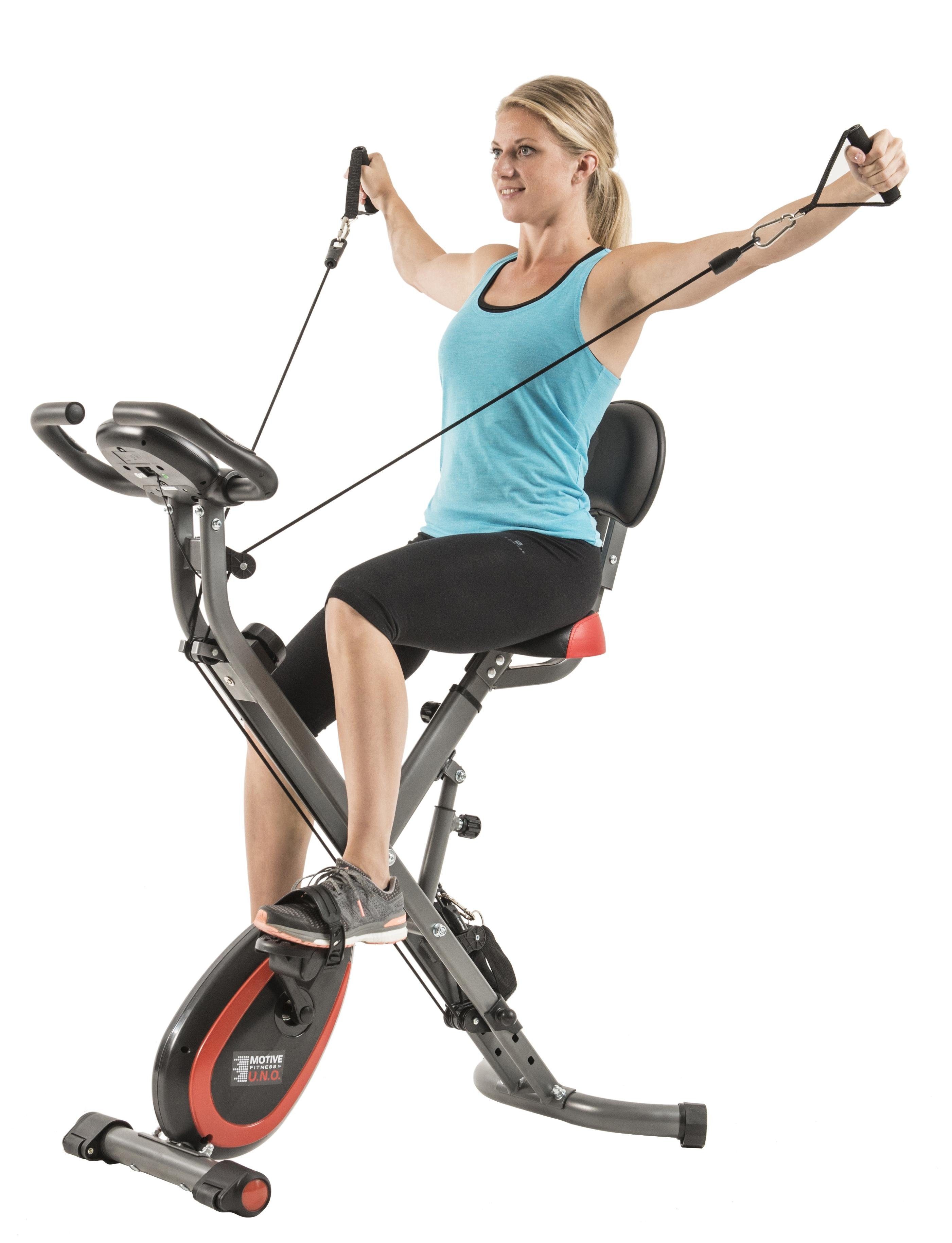 MOTIVE FITNESS by U.N.O. Heimtrainer Multi-Function X-BIKE, inkl. Seilzug für Arme und Beine