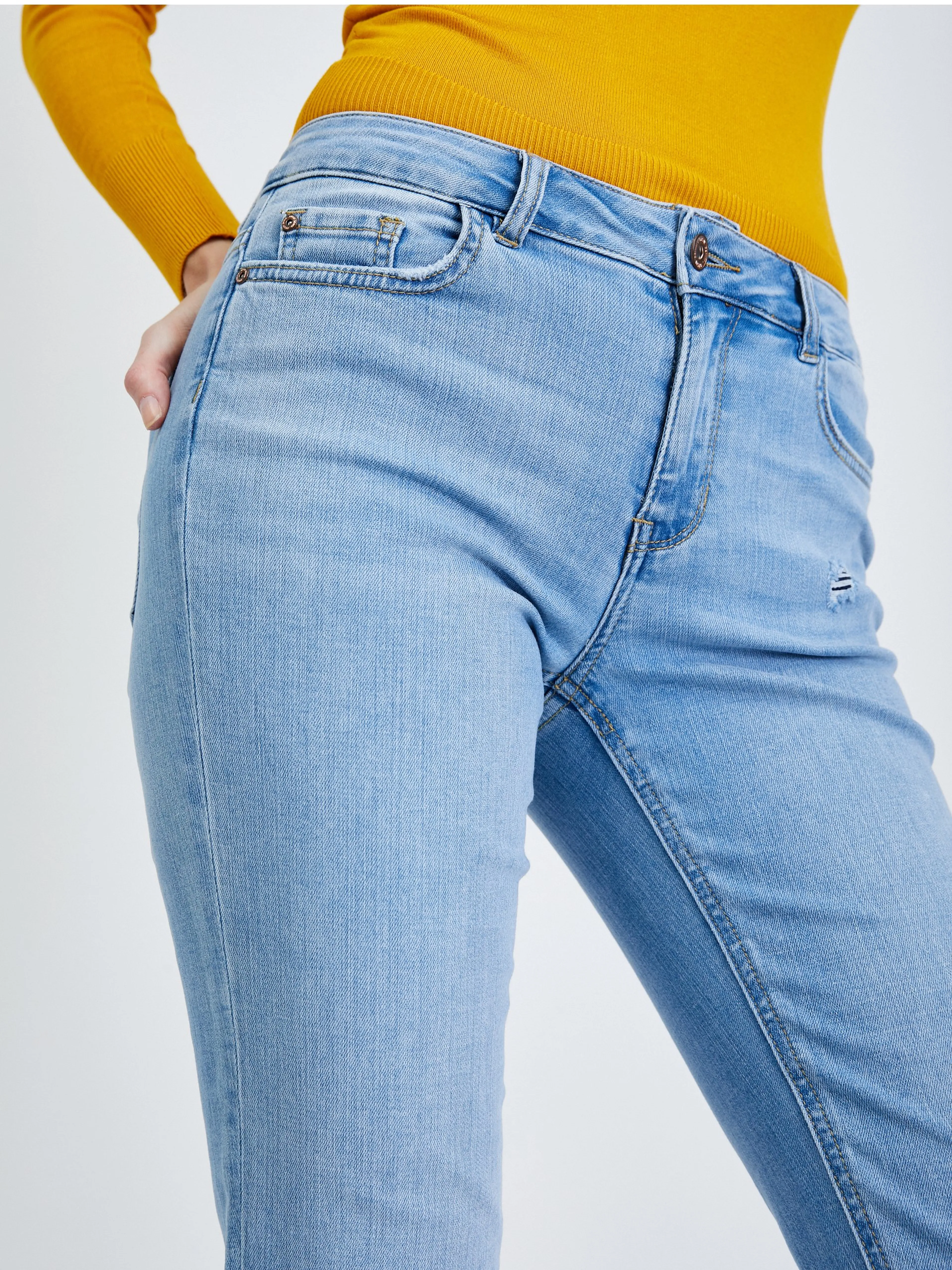 Hellblaue Straight Fit Jeans ORSAY