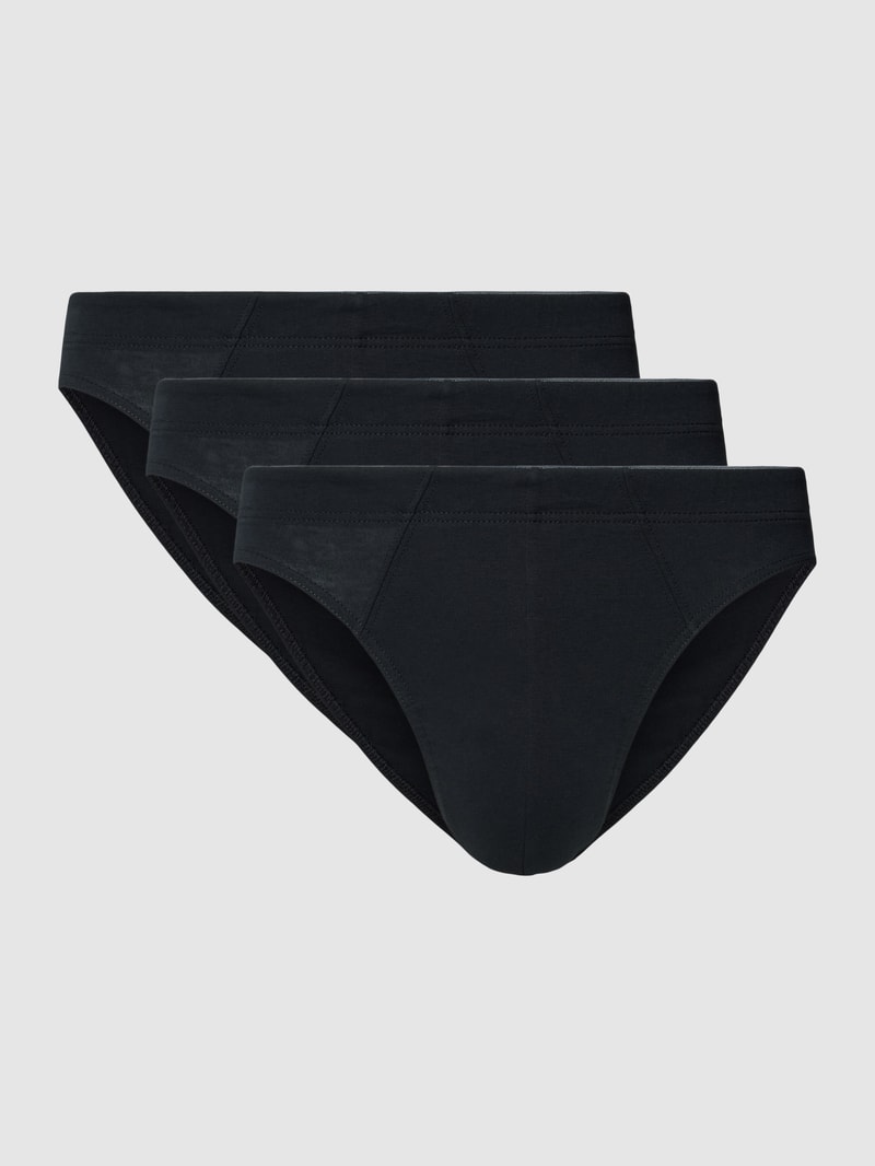 Slip in unifarbenem Design im 3er-Pack in schwarz