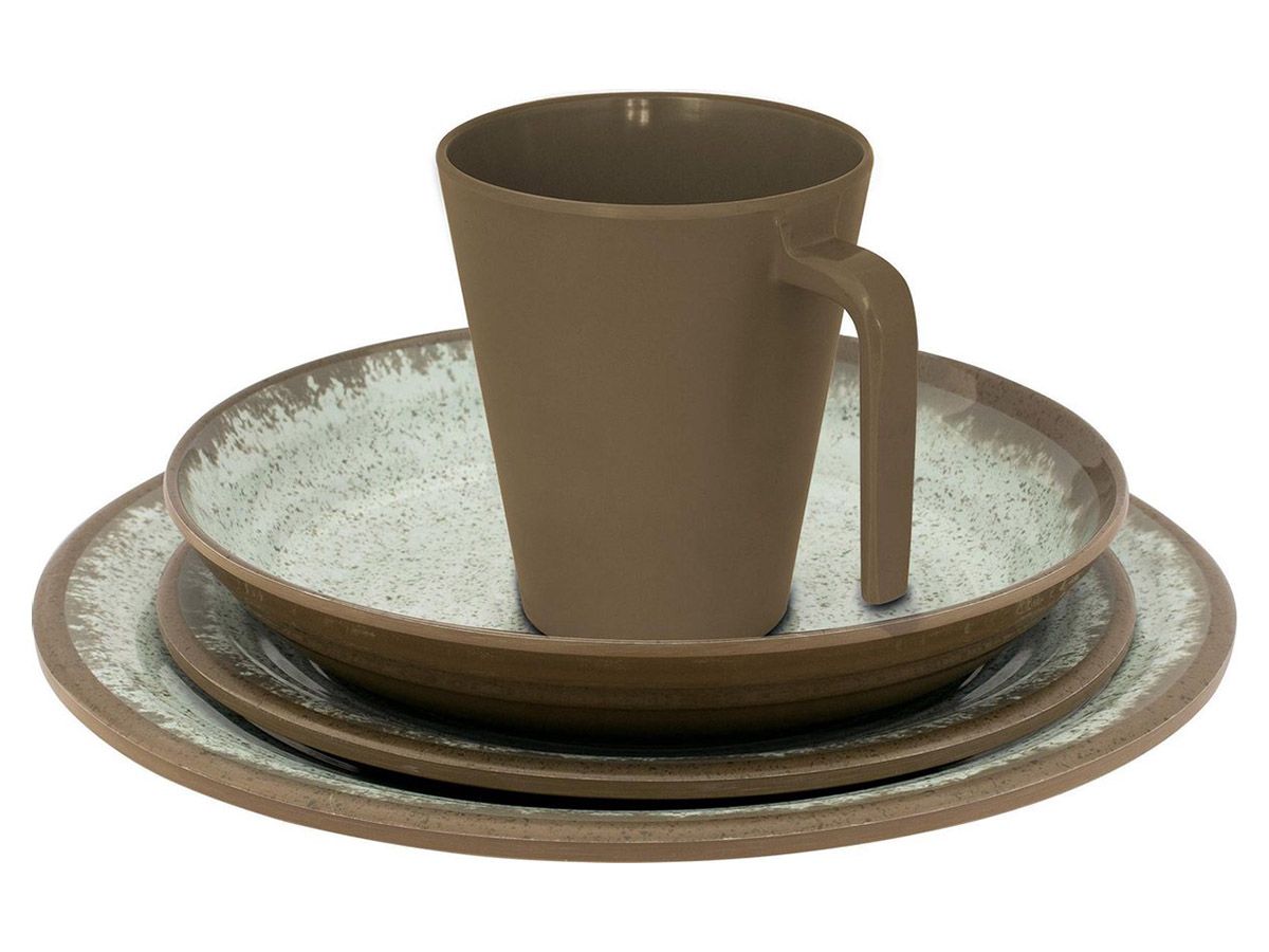 Eurotrail Rock Melamine 16 Teilig Camping Geschirr