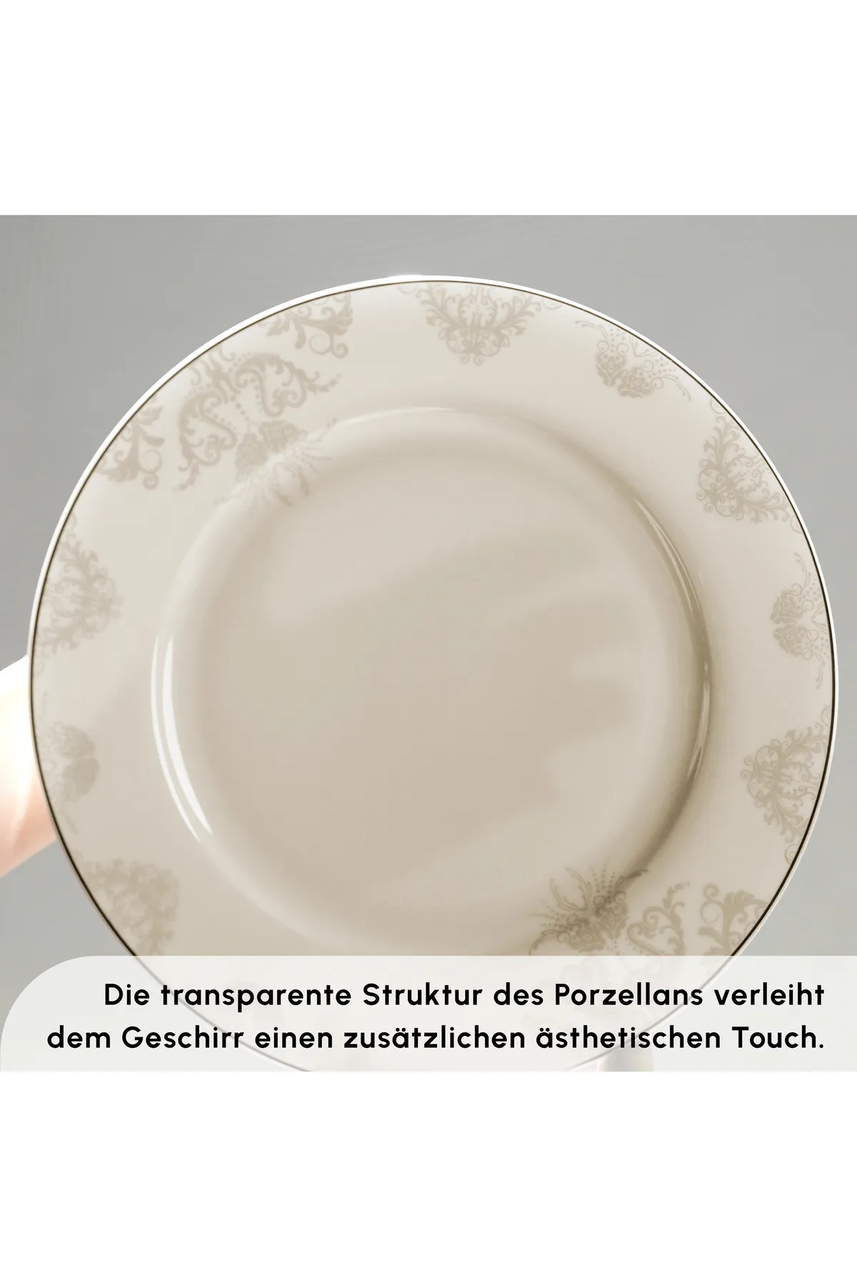 Karaca  Siena 56-teiliges Geschirr-Set für 12 Personen, Tafelservice, Essservice aus Porzellan