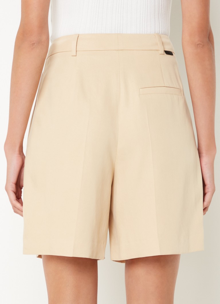 Pantaloni scurți HUGO BOSS Halitta cu talie înaltă și croi larg, cu buzunare laterale
