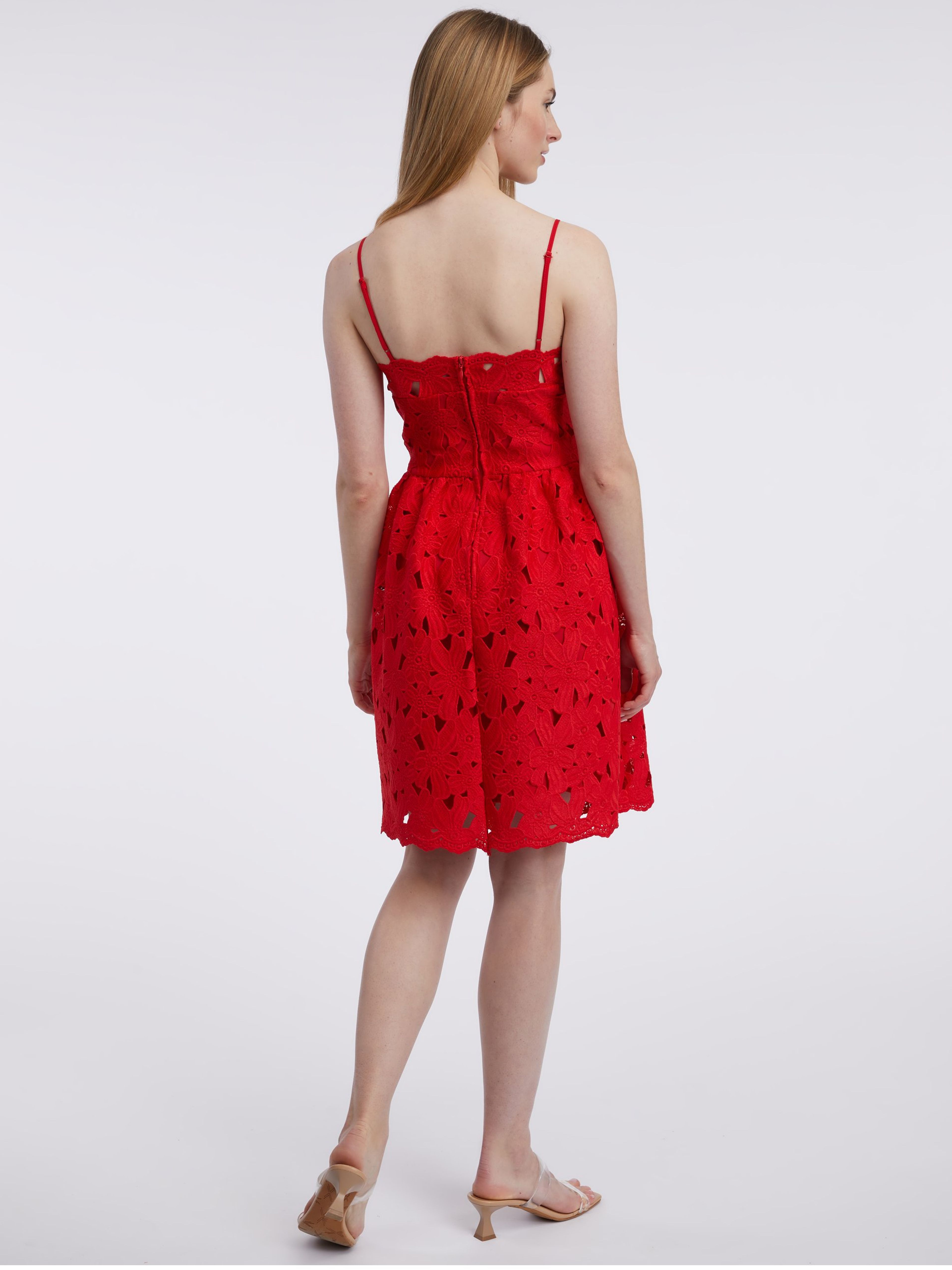 Rotes Damen-Spitzenkleid ORSAY