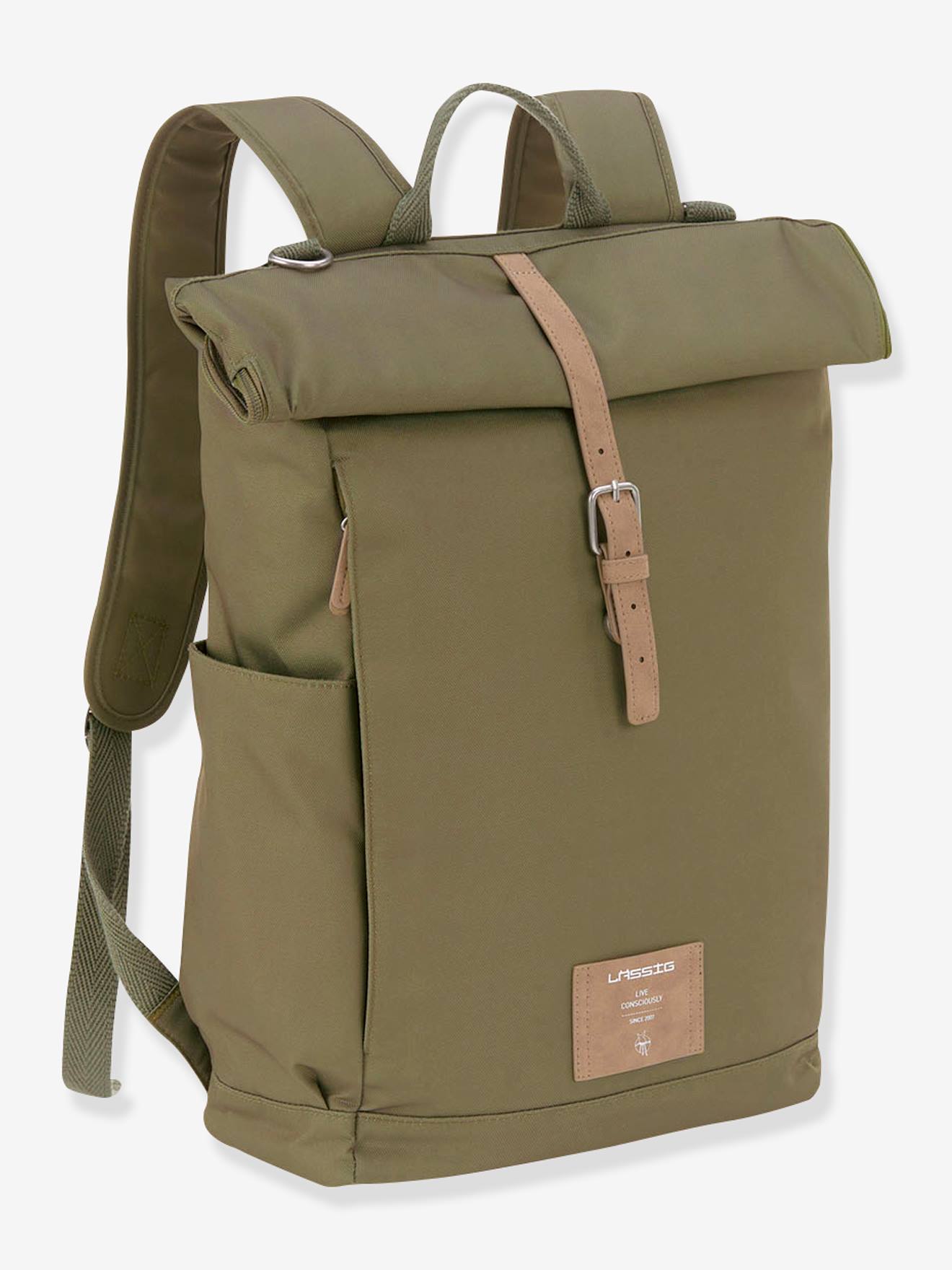 Sac à dos à langer Green Label LÄSSIG Rolltop gris anthracite