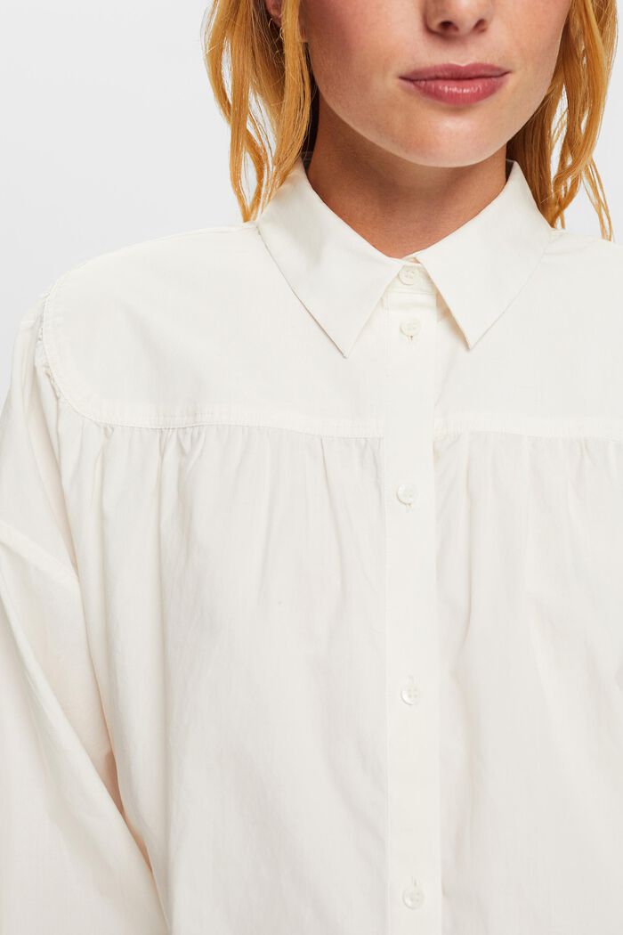 Popeline-Bluse, 100 % Baumwolle