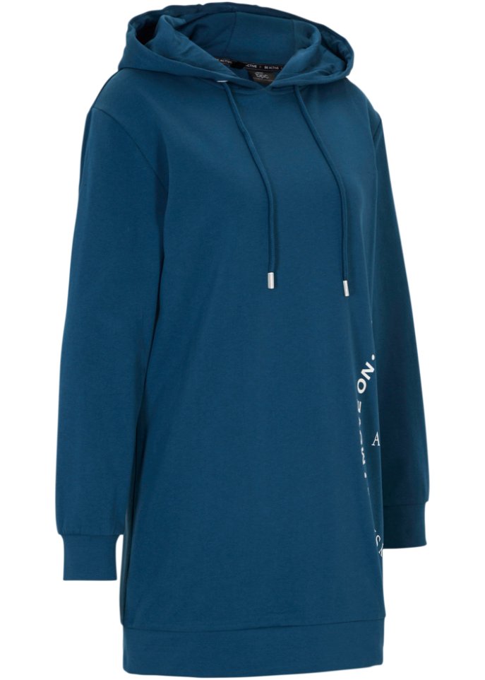 Long-Sweatshirt mit Statementdruck