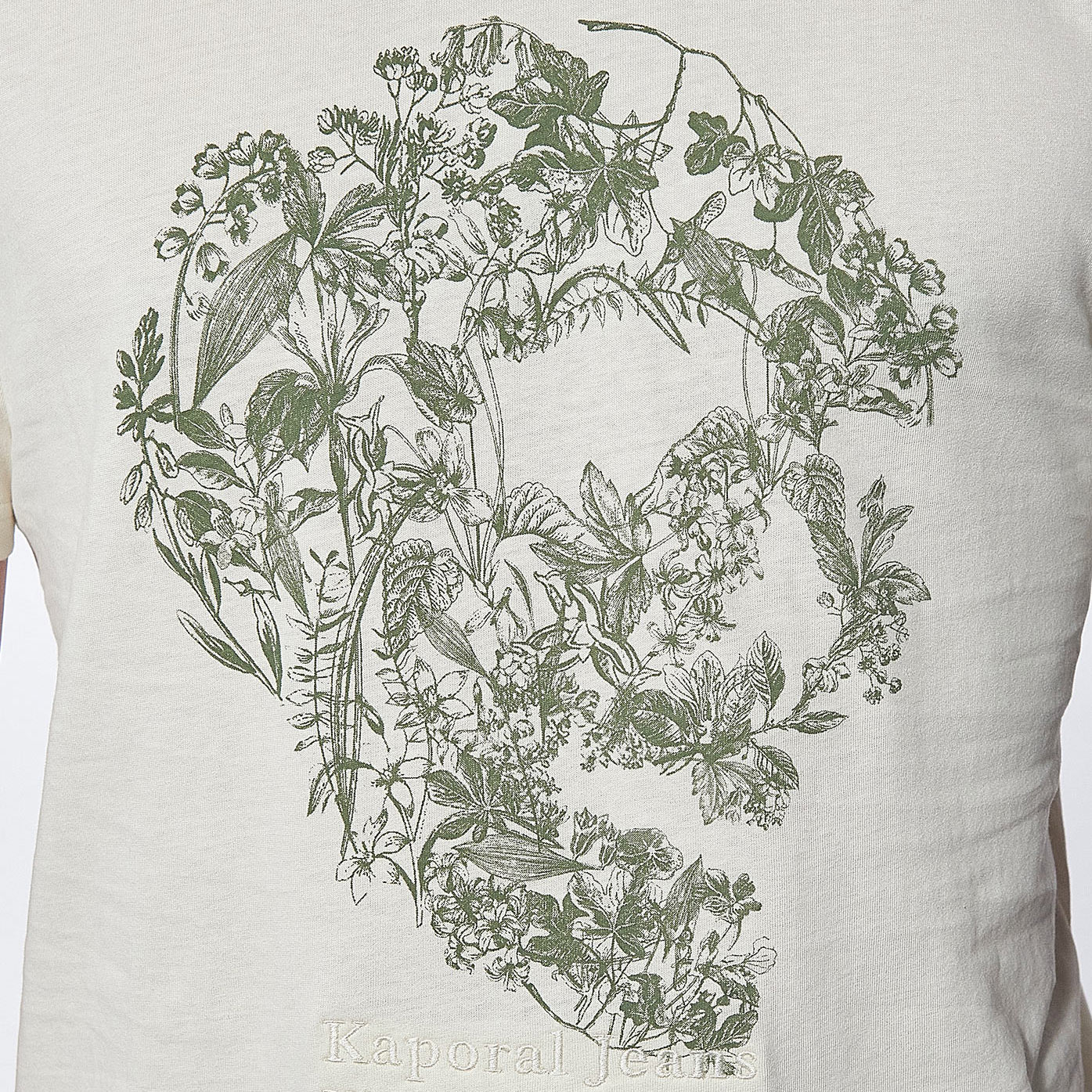 CORTO  T-shirt beige tête de mort Homme en  100% coton bio