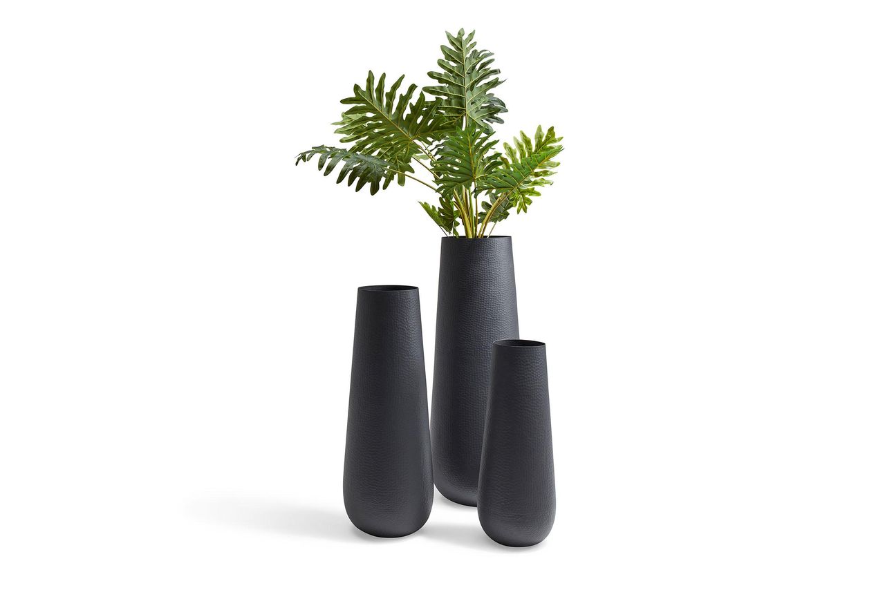 BEST Vase Lugo Höhe 80cm Ø 30cm matt royal grey