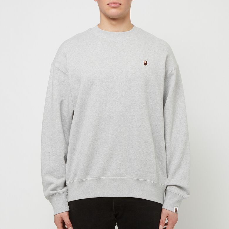 A Bathing Ape Head One Point Crewneck gray