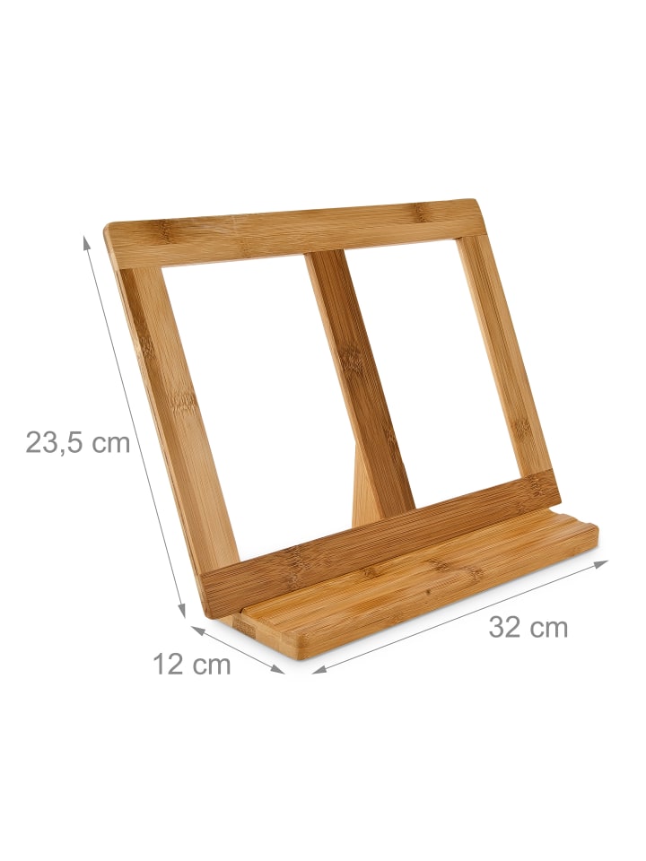 relaxdays Buchstütze in Natur- (B)32 x (H)23,5 x (T)12 cm günstig kaufen onesize