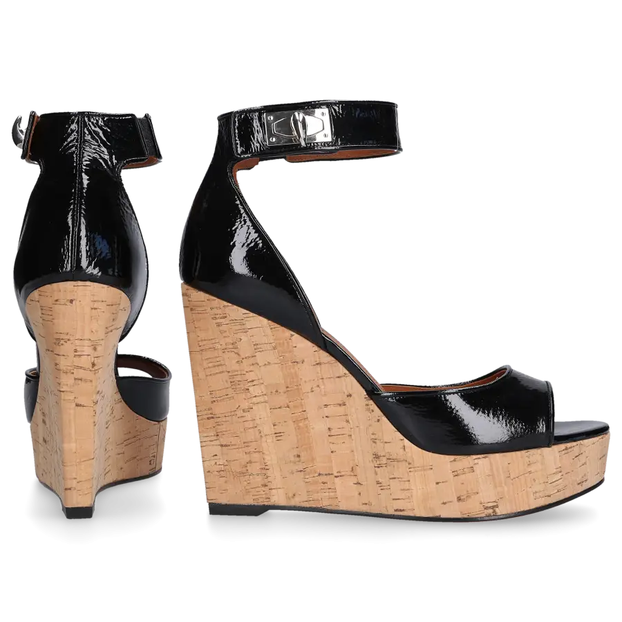 Givenchy - Sandalen Lackleder - schwarz