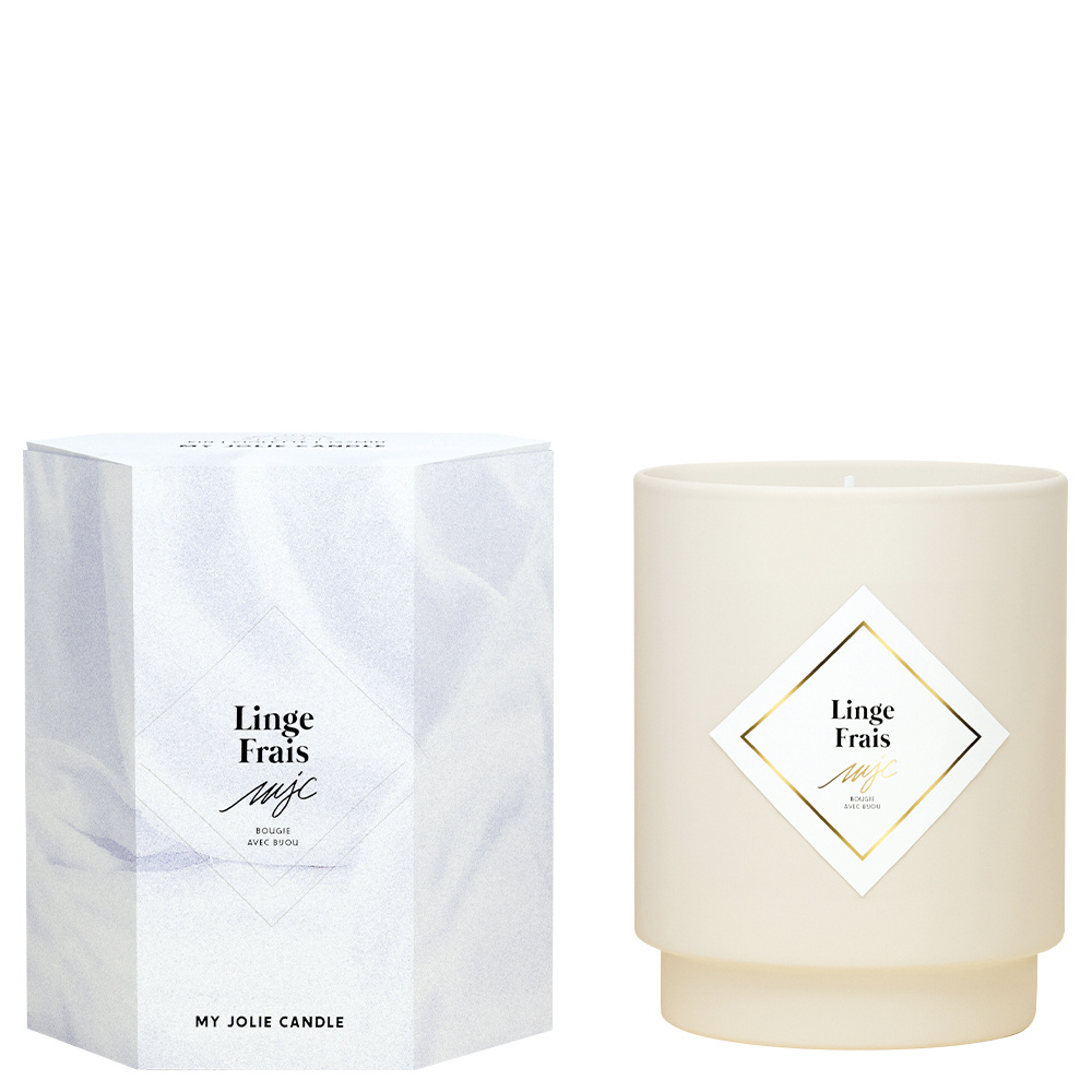 my jolie candle Bougie collier argent linge frais Bougie