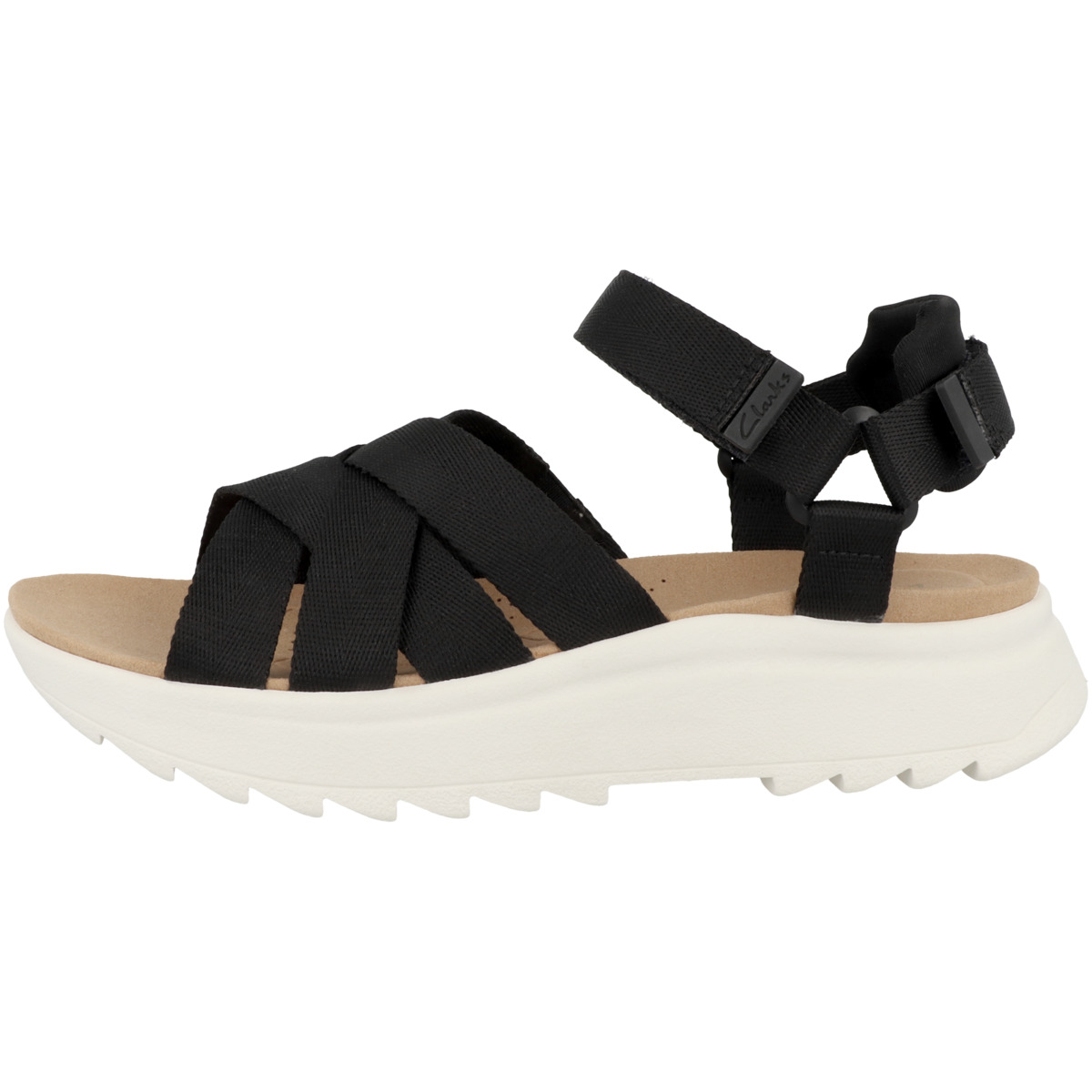 Clarks DashLite Cross Sandale schwarz