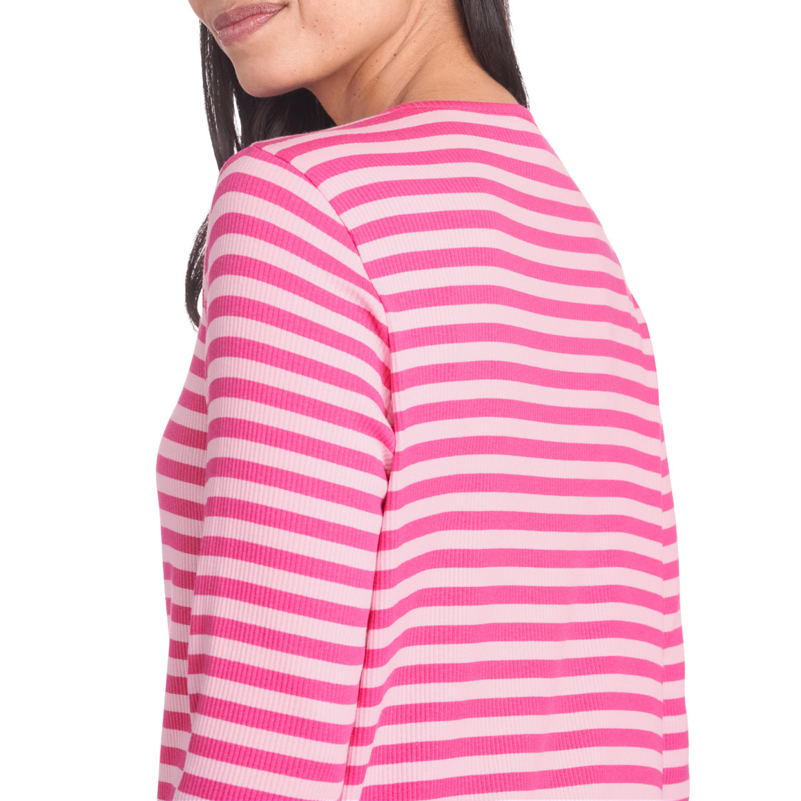 Damen Langarmshirt geringelt