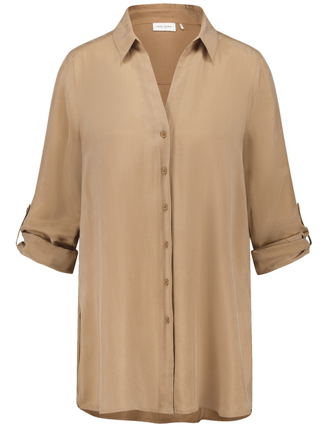 Longbluse aus Cupro