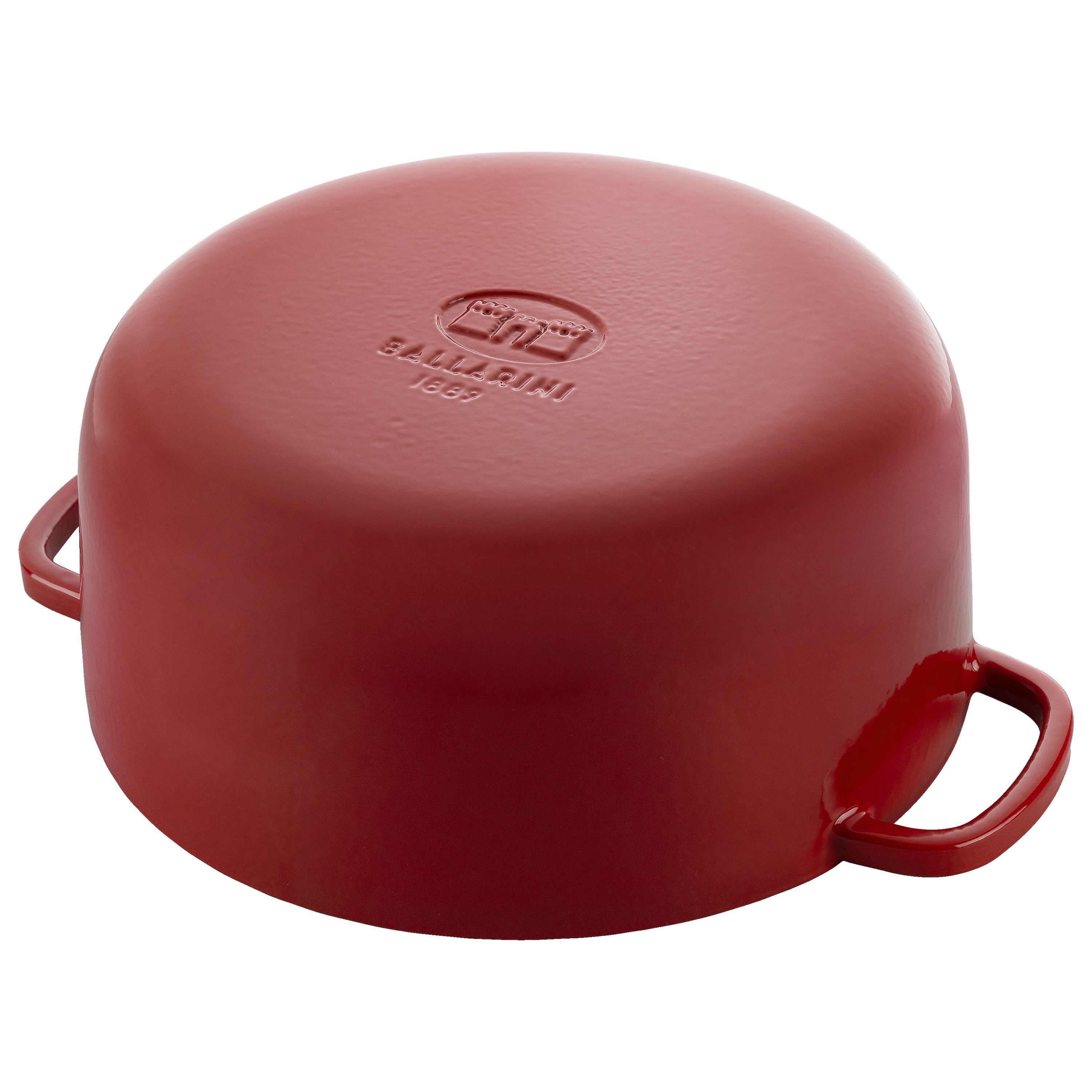 Cocotte 24 cm, rund, Rot, Gusseisen