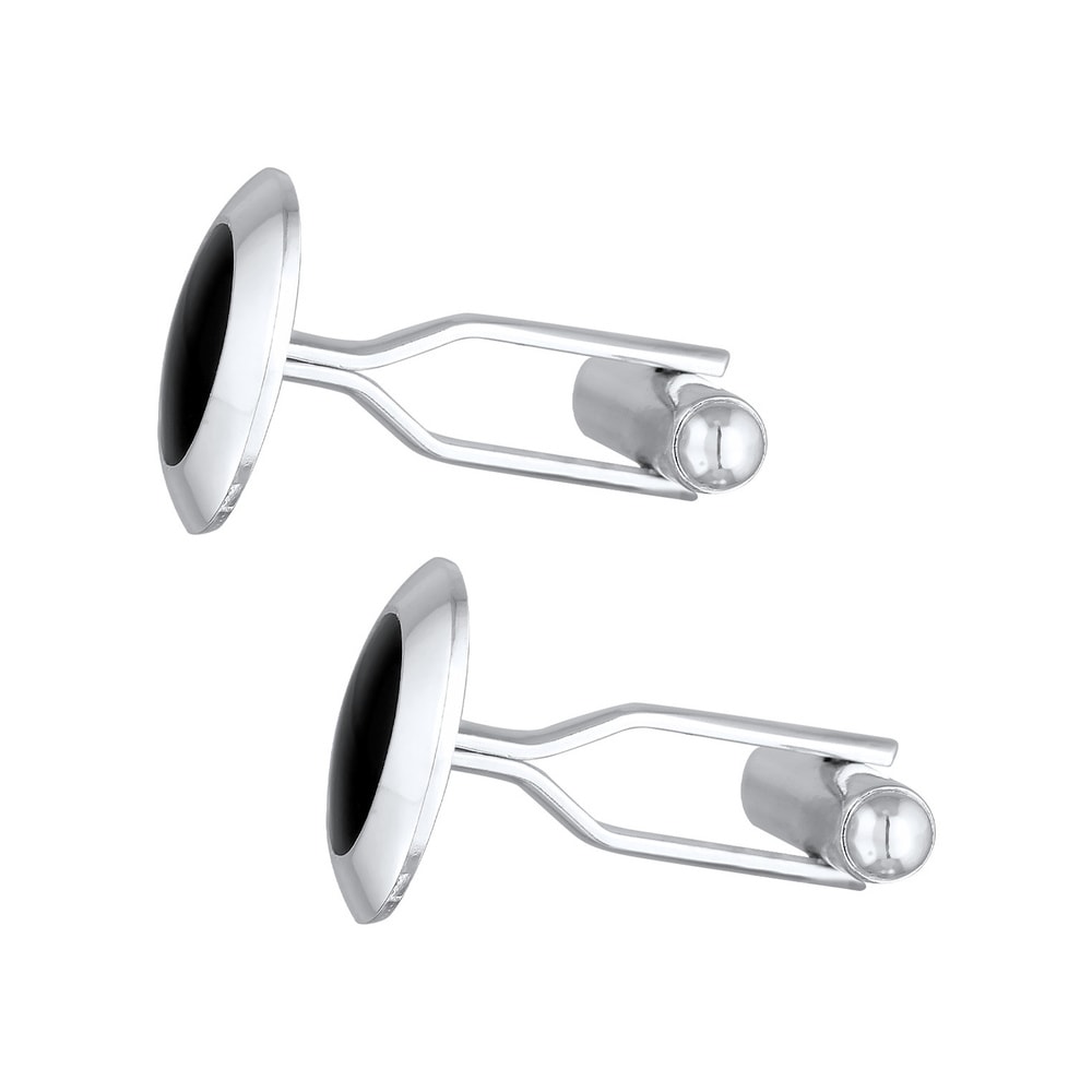 KUZZOI KUZZOI Boutons de Manchette Hommes Rond Basic avec émail en argent sterling 925 bouchon de bouteille