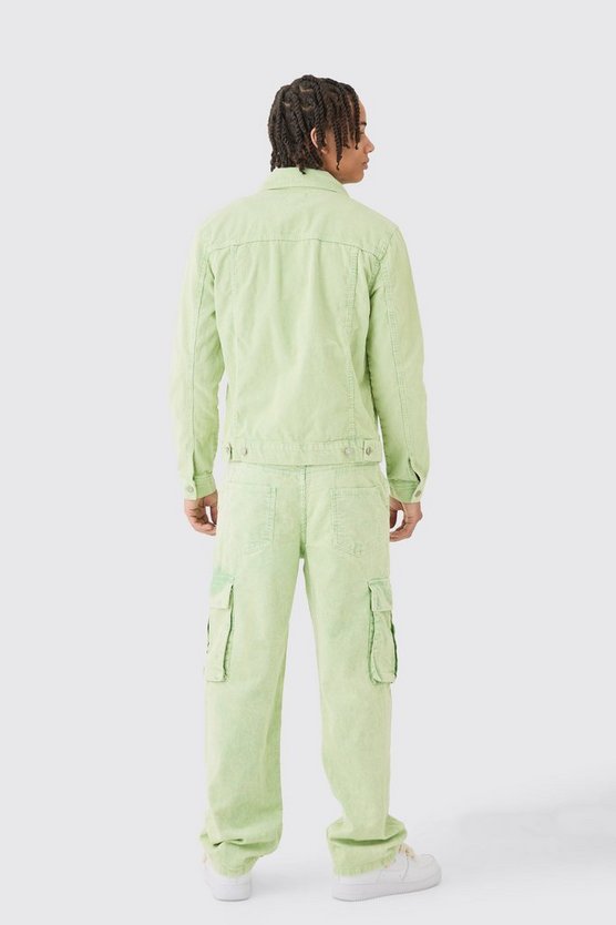 Regular Cord-Jacke in Sage