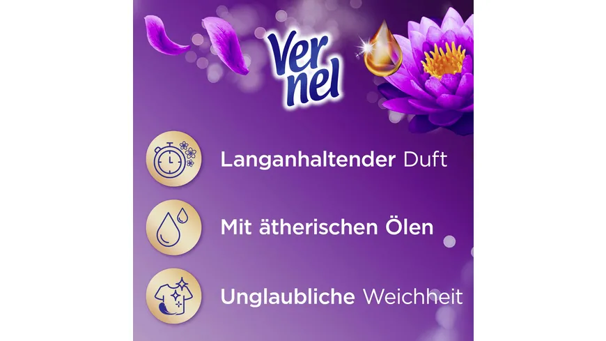 Vernel Weichspüler Aromatherapie Traumhafte Lotusblüte 37 WL 814 ml