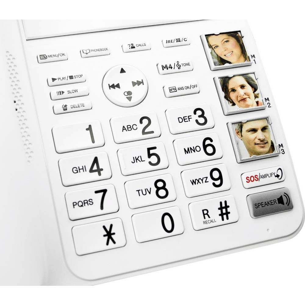 Geemarc Seniorentelefon Seniorentelefon (Anrufbeantworter, Freisprechen, Optische Anrufsignalisierung)