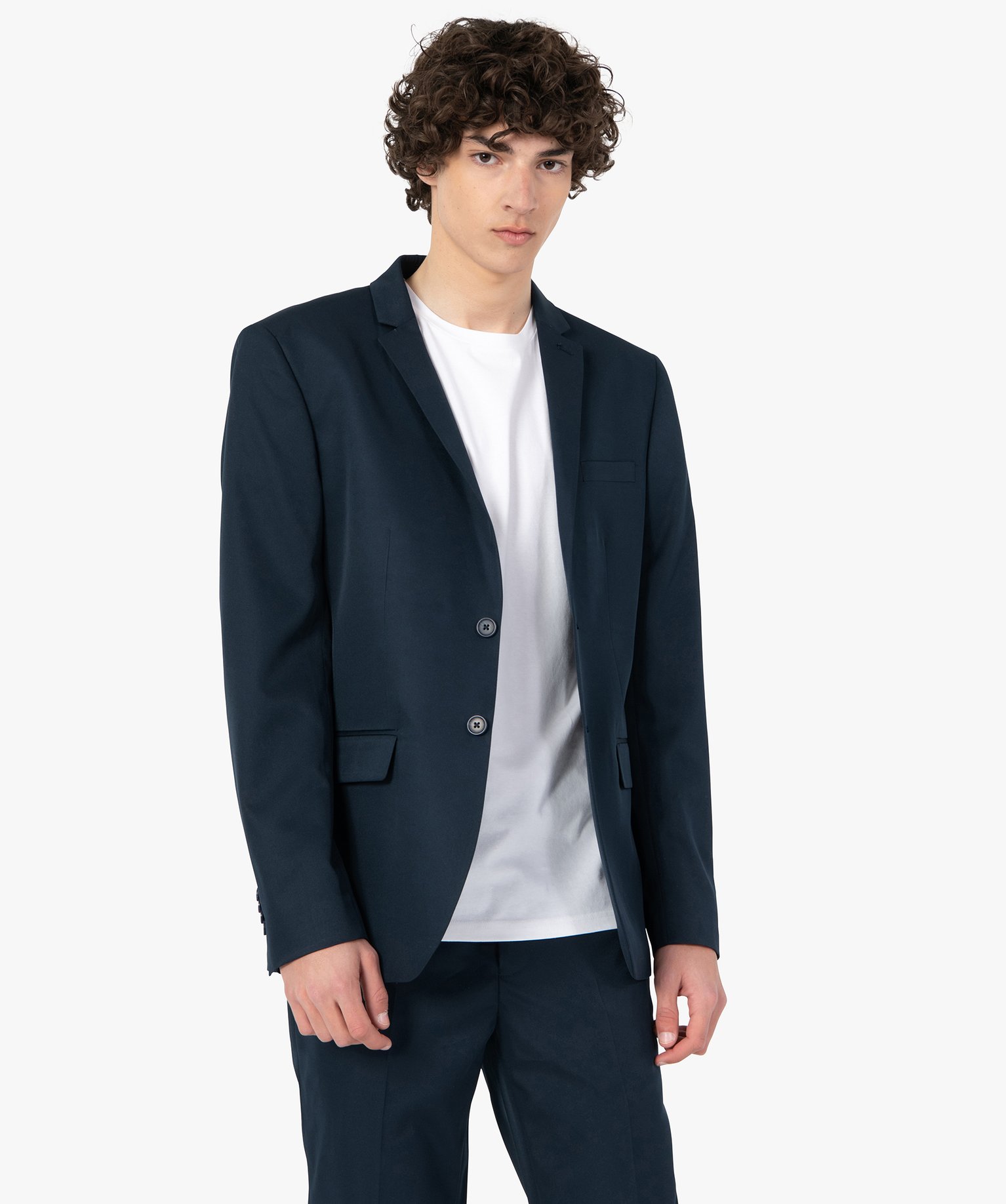 Veste de costume homme fermeture 2 boutons marine | GEMO
