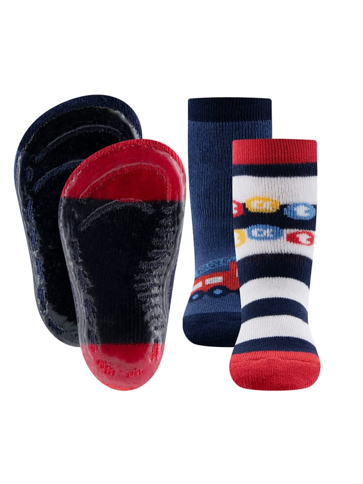 ewers 2er-Set Stoppersocken 2er Pack Feuerwehr/Ringel in navy günstig kaufen
